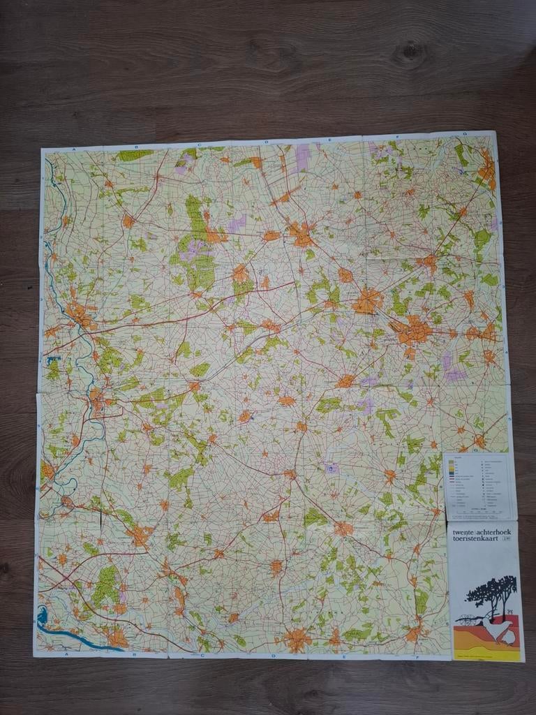 Twente Achterhoek 1974, Gelezen, Ophalen of Verzenden, Landkaart, 1800 tot 2000