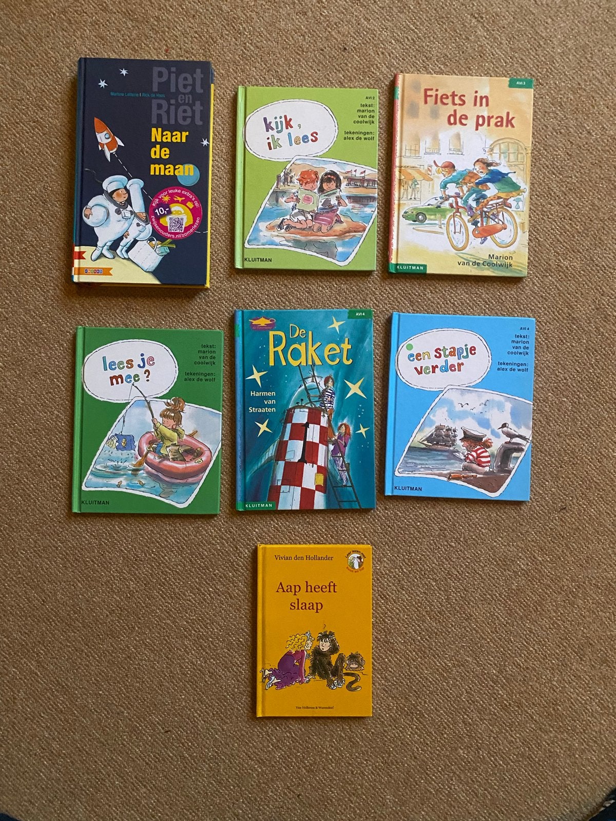 Kinderboeken set: 7 boeken voor beginnende lezers, Ophalen of Verzenden, Zo goed als nieuw, Fictie algemeen