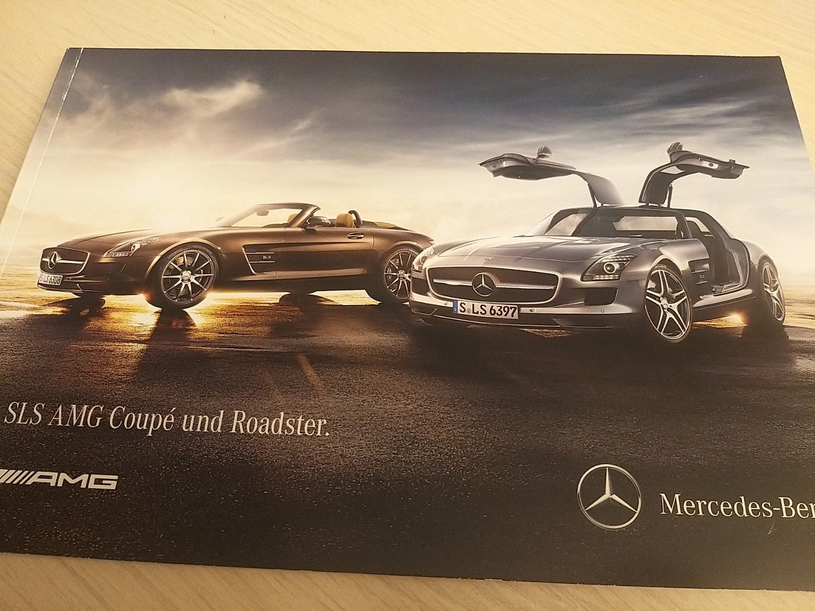 2011 AMG Mercedes SLS vleugeldeur cabrio folder óók kleur, Ophalen of Verzenden, Zo goed als nieuw, Mercedes