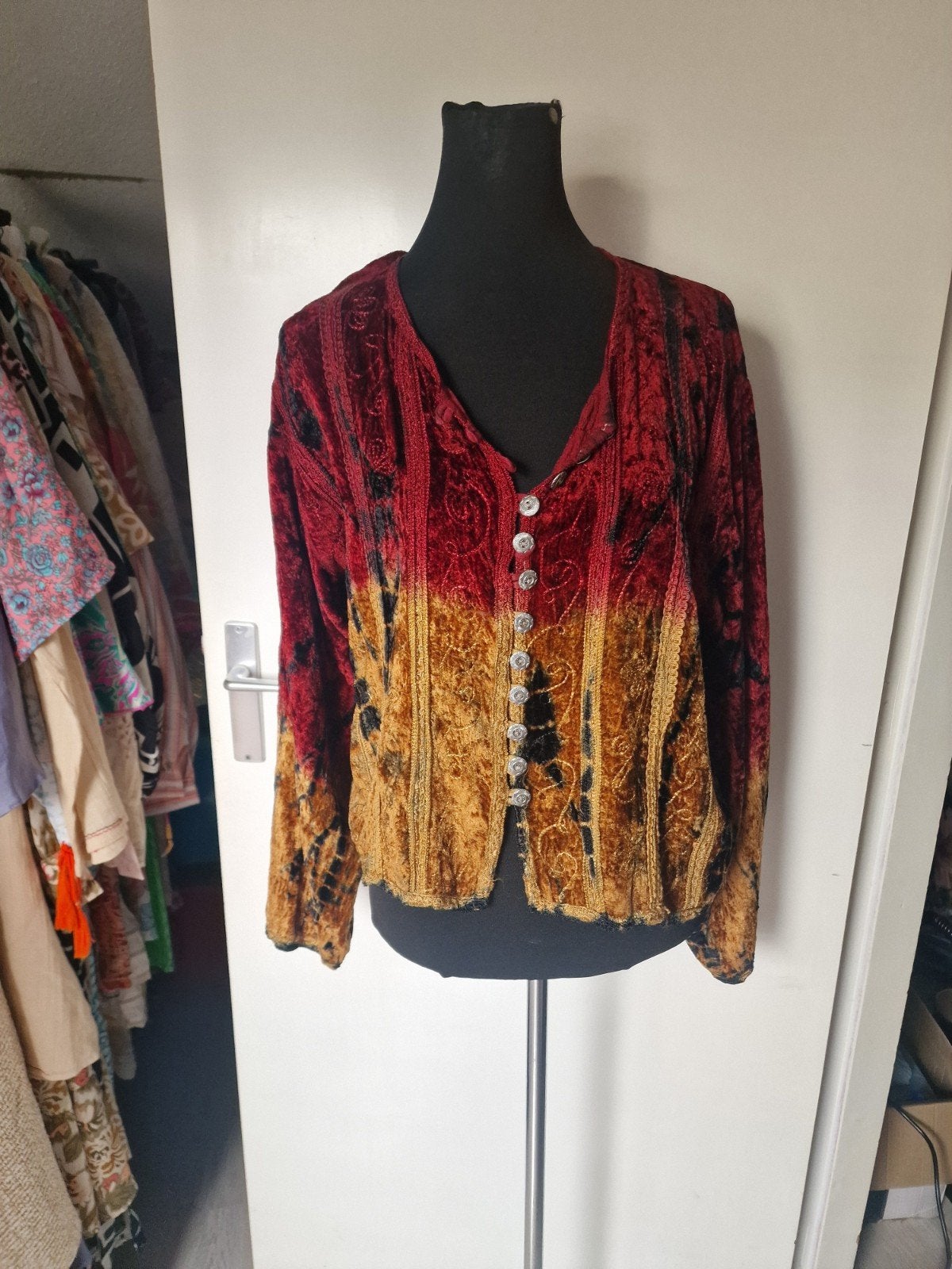 Oversized velvet jasje one size tot 40/42, Kleding | Dames, Ophalen of Verzenden, Nieuw, Maat 38/40 (M)