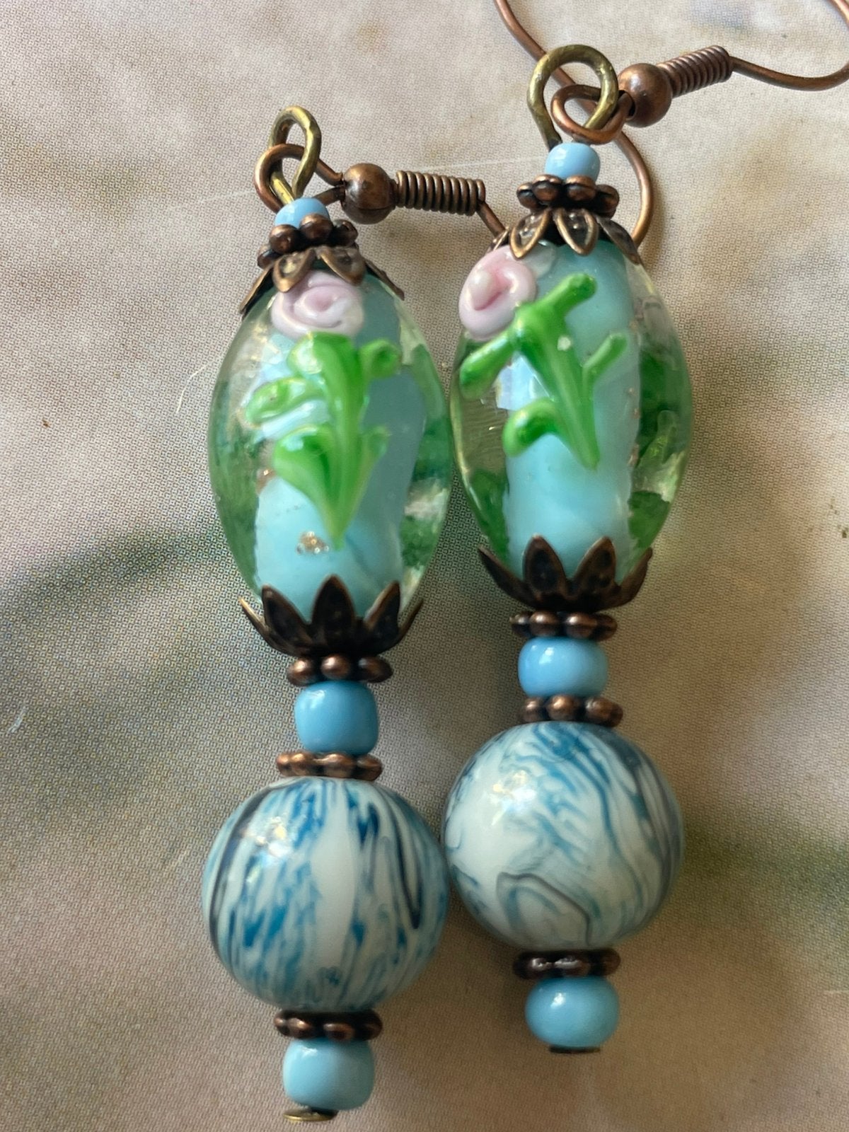 Mooie lampwork hangers, Sieraden, Tassen en Uiterlijk, Oorbellen, Hangers, Blauw, Nieuw, Ophalen of Verzenden
