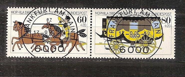 Postkoets BRD 1255-1256, Ophalen of Verzenden, Gestempeld, Auto's