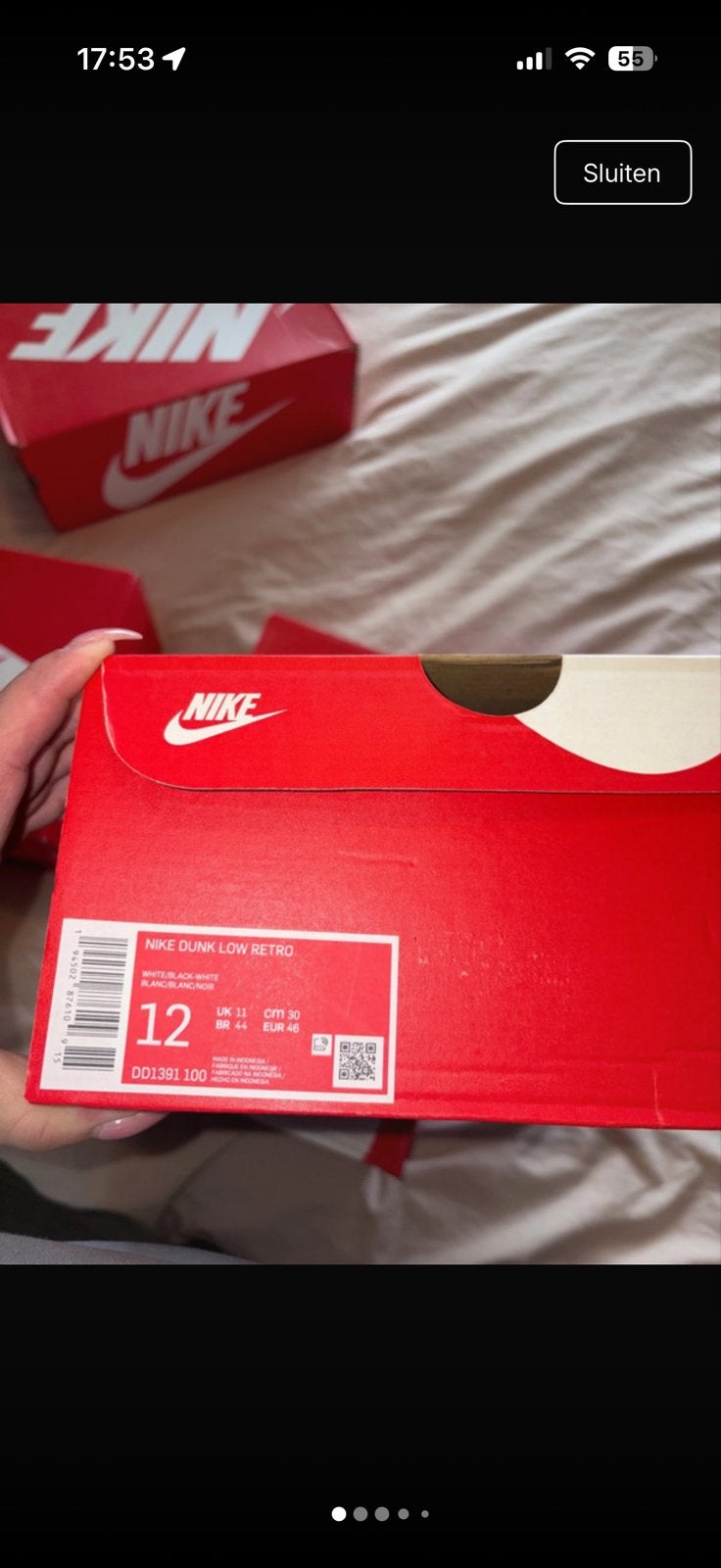 Nieuwe Nike Dunk Low Retro Panda - Maat 46, Kleding | Heren, Ophalen of Verzenden, Nieuw, Zwart, Sneakers of Gympen
