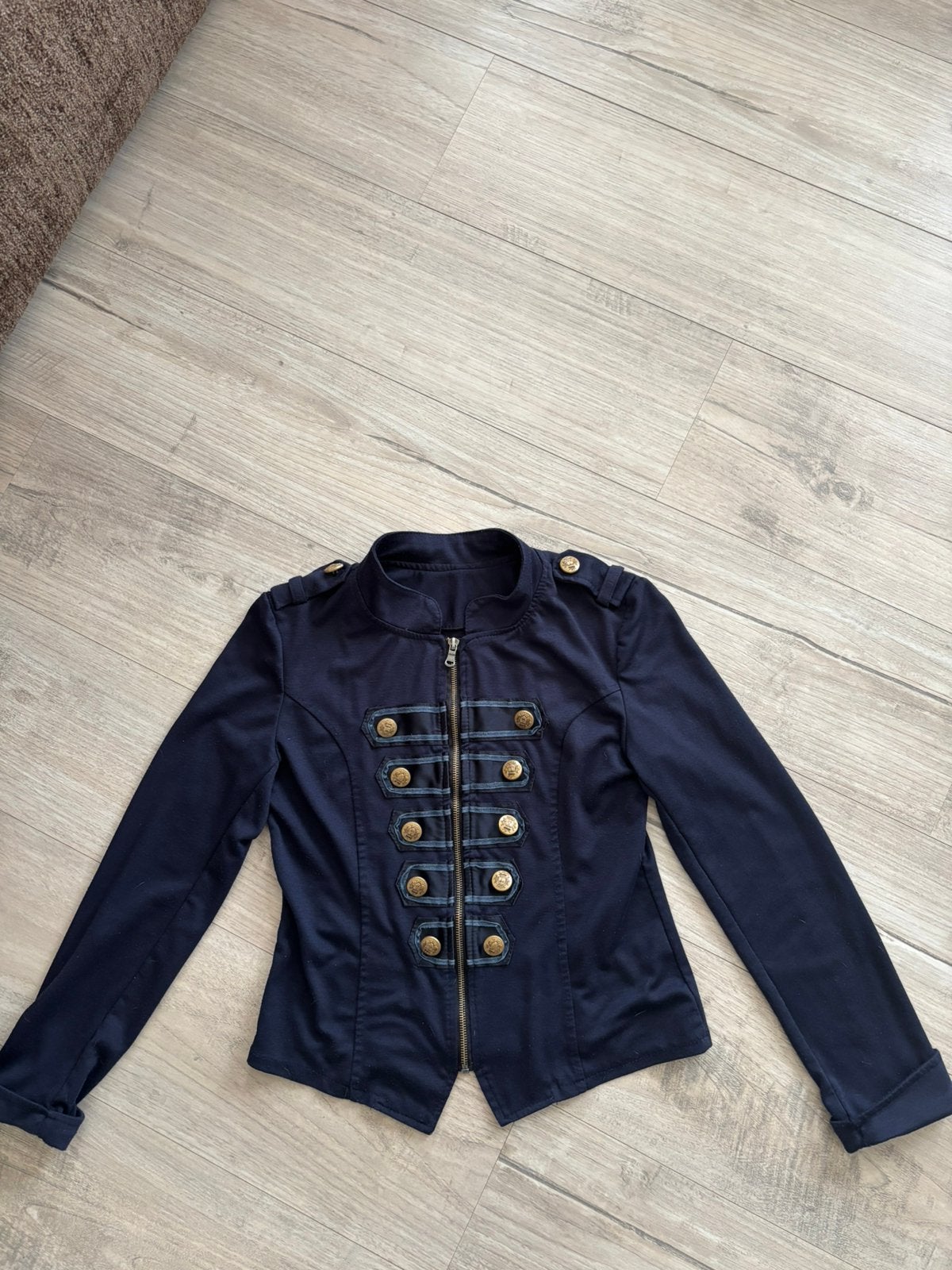 Blauw Napoleon jacket blazer mt m, Ophalen of Verzenden, Zo goed als nieuw, Maat 38/40 (M), Blauw