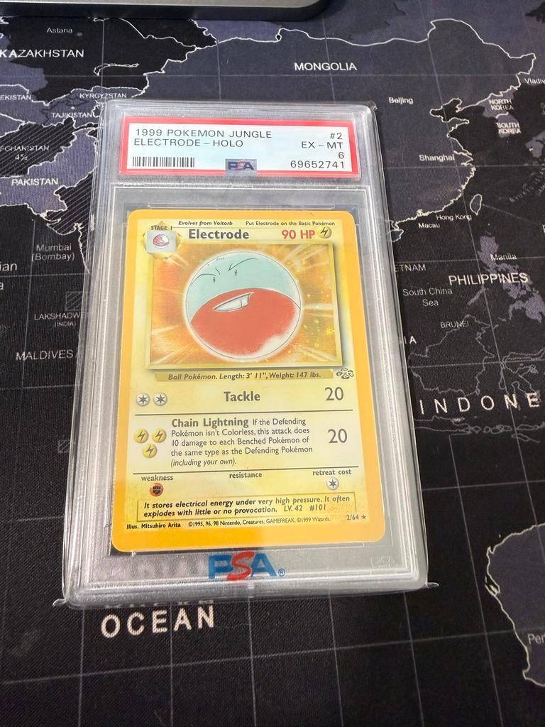 1999 Pokemon Jungle Electrode Holo PSA 6, Ophalen of Verzenden, Gebruikt, Losse kaart, Foil