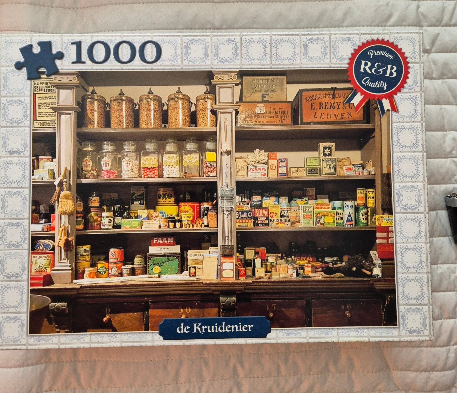 Legpuzzel De Kruidenier 1000 stukjes R&B Quality, Ophalen of Verzenden, 500 t/m 1500 stukjes, Zo goed als nieuw, Legpuzzel