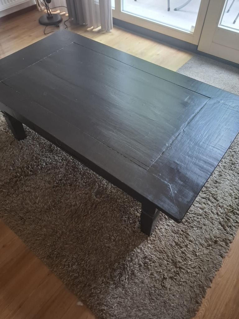 Koloniale salontafel, Huis en Inrichting, Tafels | Salontafels, Ophalen, 100 tot 150 cm, Teakhout, 50 tot 100 cm