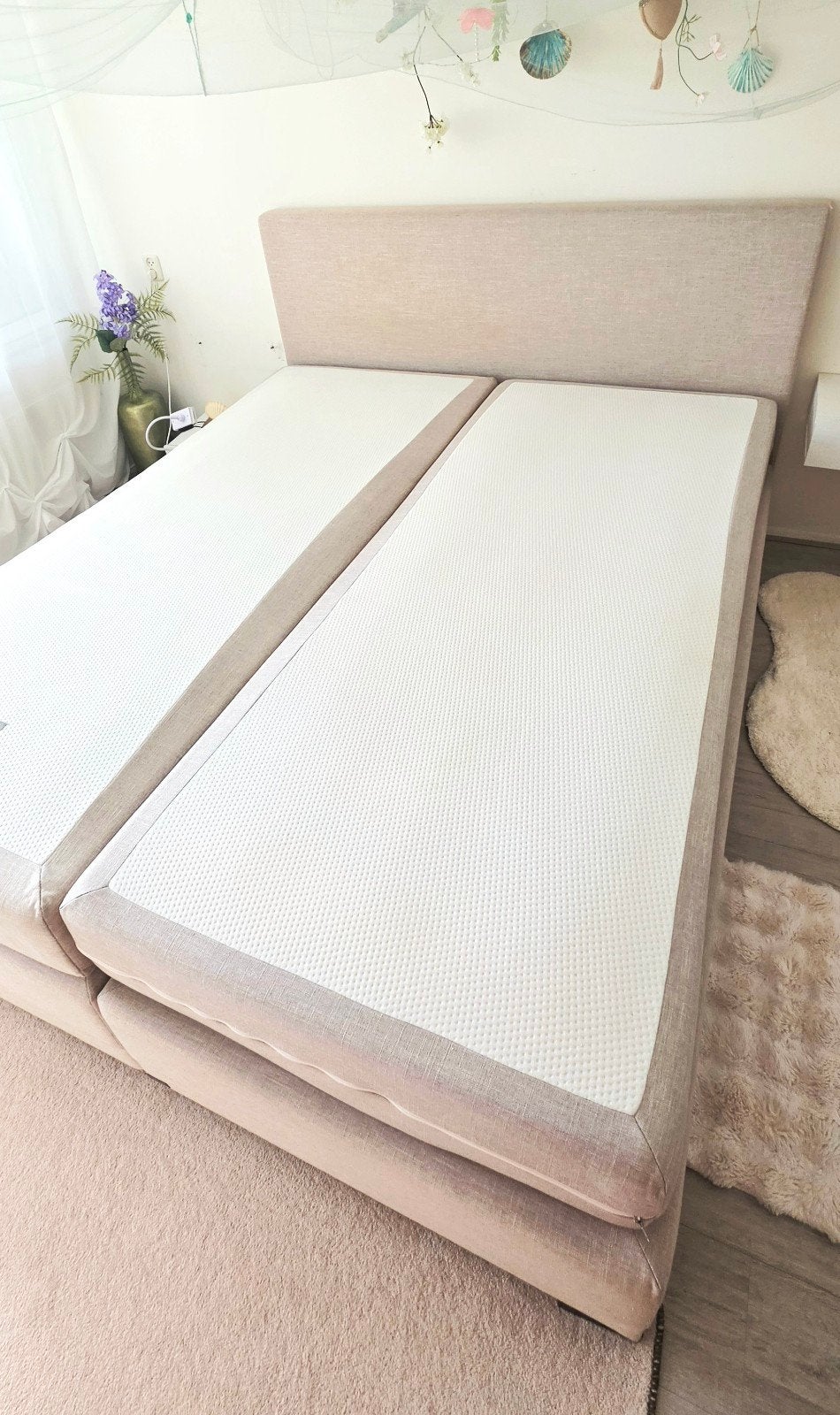 Te koop  Bed met hoofdbord Eastborn 180x210(220), Huis en Inrichting, Ophalen, Gebruikt, 210 cm, Tweepersoons