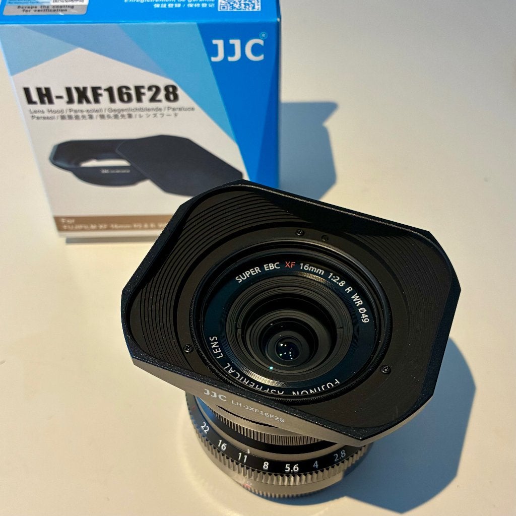 Vierkante Zonnekap voor Fujifilm XF 16mm f/2.8, Fujifilm, Ophalen of Verzenden, Zo goed als nieuw, Fujifilm X-mount