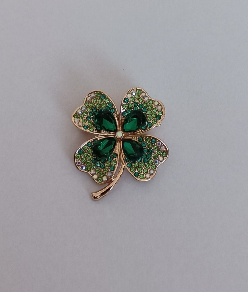 Klaverblad 4 broche, Overige materialen, Overige kleuren, Minder dan 4 cm, Nieuw