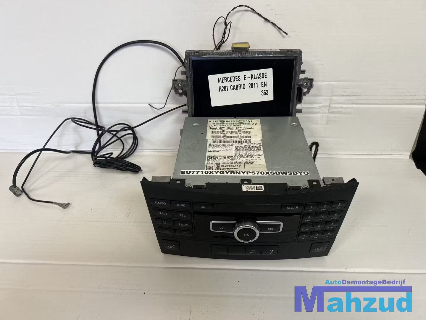 MERCEDES E A207 Cabrio radio display scherm 2009-2016, Gebruikt, Mercedes-Benz AG, Mercedes-Benz, Ophalen of Verzenden