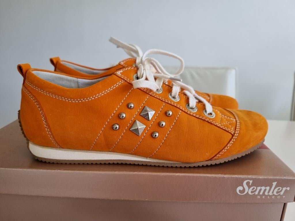 Superleuke sneakers van Semler. Maat 37. Kleur oranje., Oranje, Ophalen of Verzenden, Semler, Sneakers of Gympen