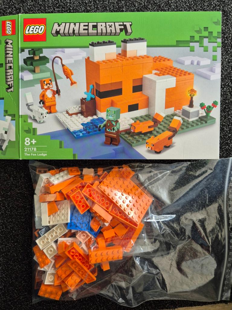 LEGO Minecraft 21178 De Vossenlodge - Complete set, Minecraft, Lego, Ophalen of Verzenden, Zo goed als nieuw
