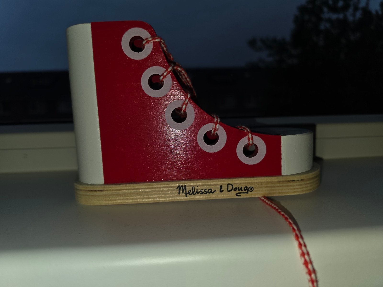 Melissa & Doug Veterschoen Leerspeelgoed Rood, Ophalen, Zo goed als nieuw, Knutselen