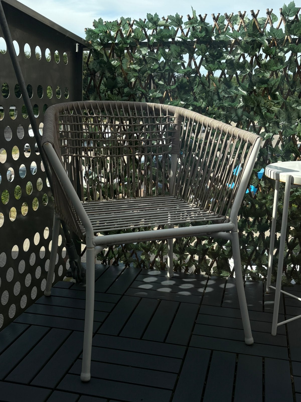 Ikea tuinstoelen 2 stuks wit/beige incl kussens, Tuin en Terras, Tuinstoelen, Ophalen, Gebruikt, Kunststof