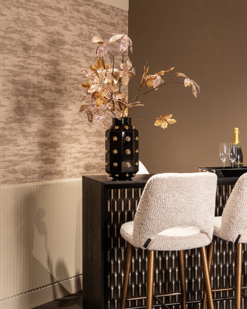 NIEUWE LUXE BAR WALKER - zwart grijs barmeubel barstoel, Ophalen, Richmond Interiors, Info@richmondinteriors.nl, Nieuw