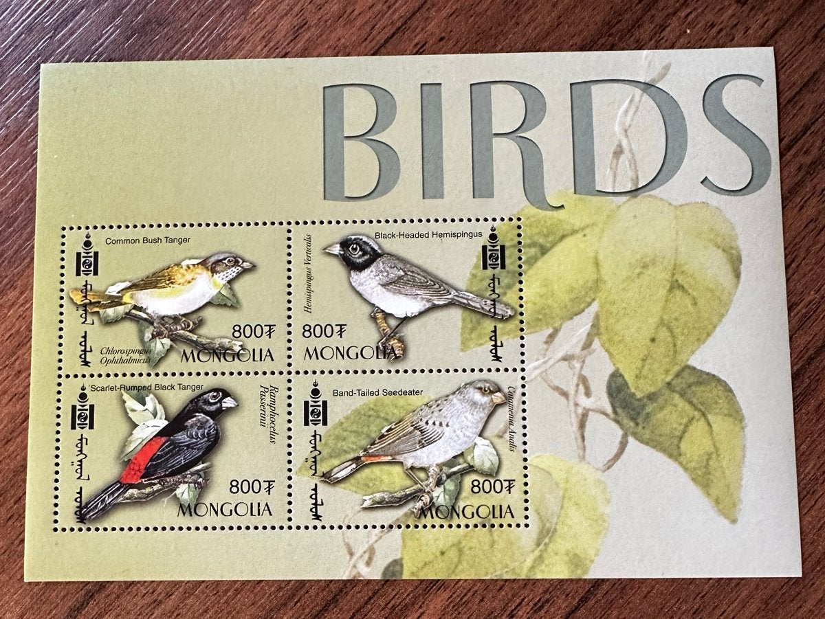 Mongolië 2003 Vogels - Postfris velletje, Ophalen of Verzenden, Postfris