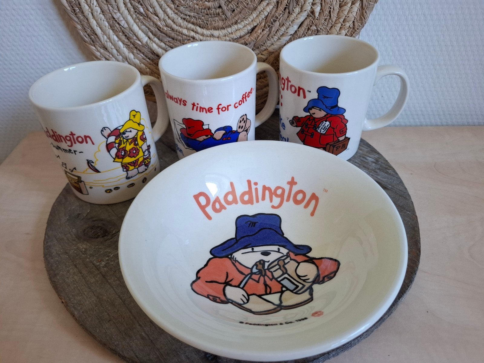 paddington stafforshire tableware. mokken en bord, Overige merken, Keramiek, Vintage, Zo goed als nieuw