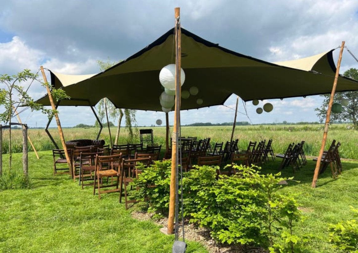 Stretchtent partytent feesttent strechtent, Ophalen, Opvouwbaar, Overige typen, 6 meter of meer