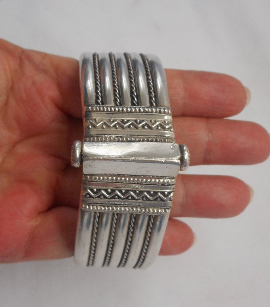Zilveren antieke zware armband bijzondere sluiting nr.267, Sieraden, Tassen en Uiterlijk, Antieke sieraden, Verzenden, Zilver