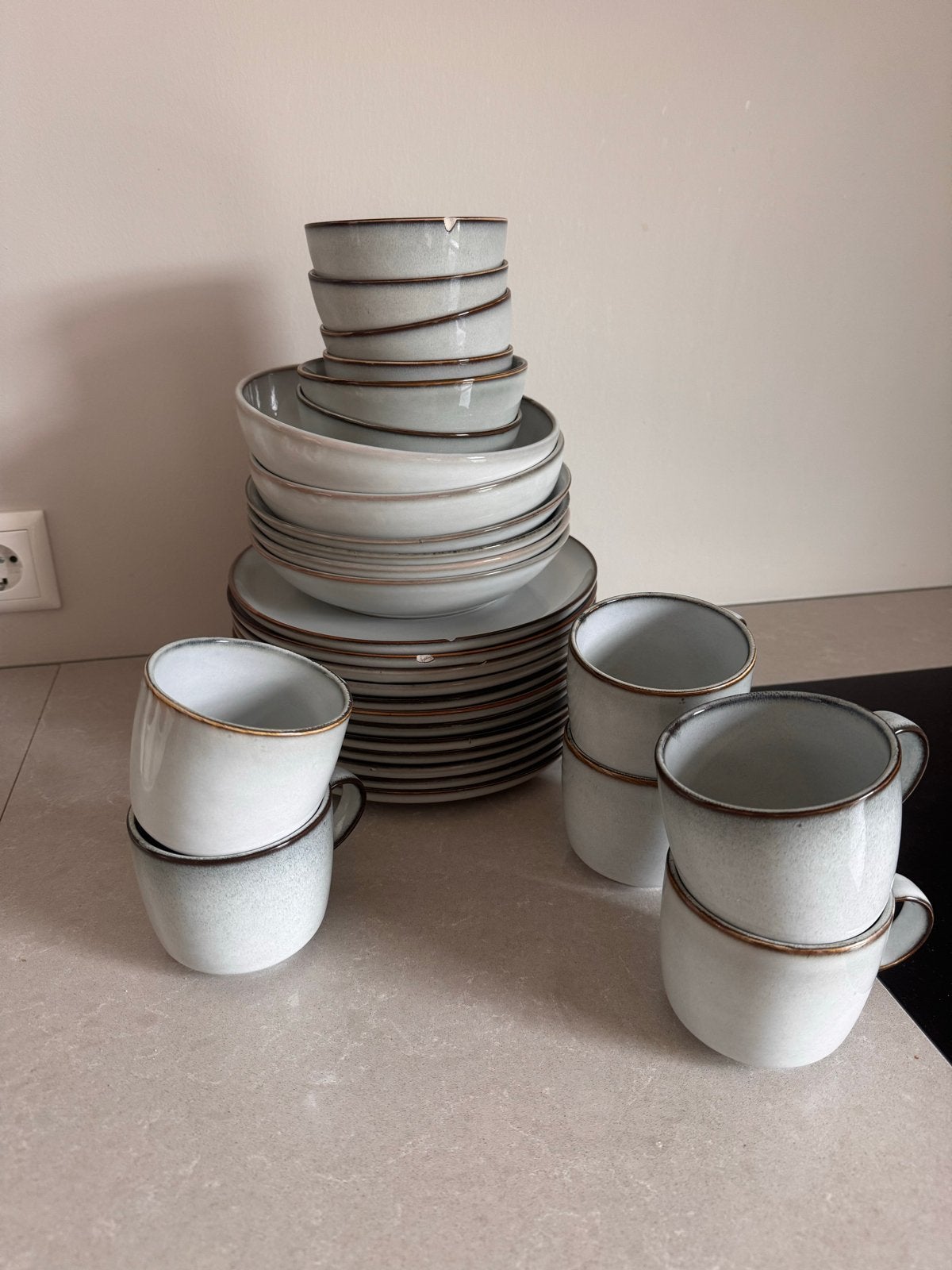 IKEA GLADELIG serviesset - 30 stuks, Ophalen, Gebruikt, Keramiek, IKEA