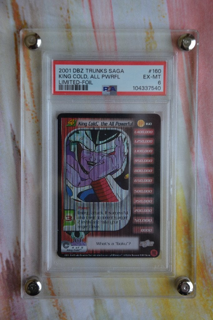 Dragonball Z Score King Cold All Powerful PSA 6 Limited, Ophalen of Verzenden, Gebruikt, Losse kaart, Foil