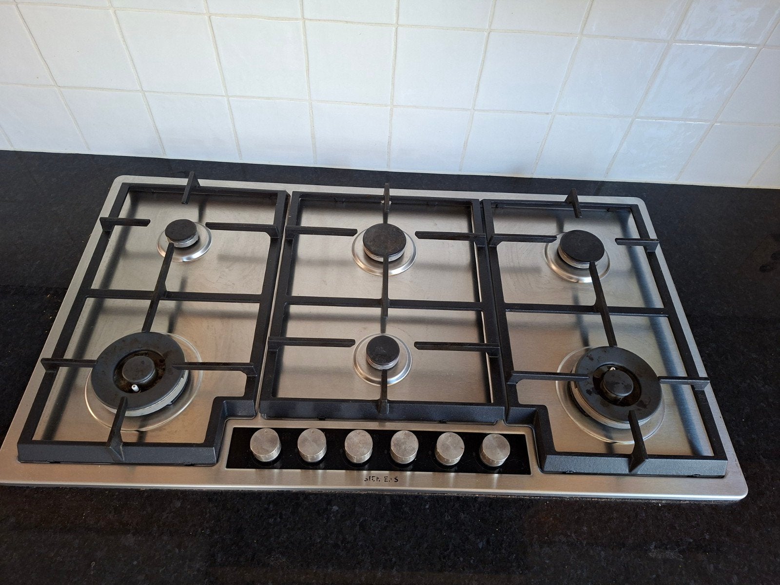 Siemens gaskookplaat 6 pits 91 x 52 cm, Witgoed en Apparatuur, Kookplaten, Gebruikt, Ophalen of Verzenden, Inbouw, Gas
