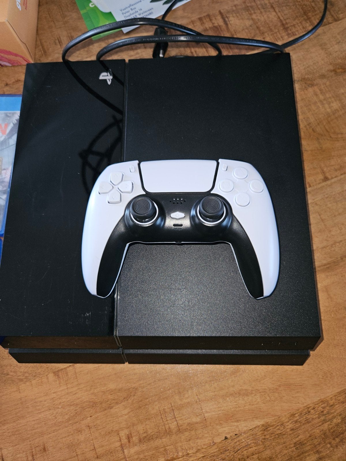 PS4 Slim met 5 games, controller en 2 headsets, Ophalen, Gebruikt, Zwart, Met games