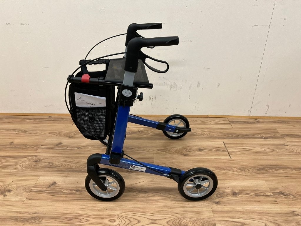 Lichtgewicht rollator Server Electric Blue MET ZACHTE WIELEN, Ophalen of Verzenden, Lichtgewicht, Nieuw