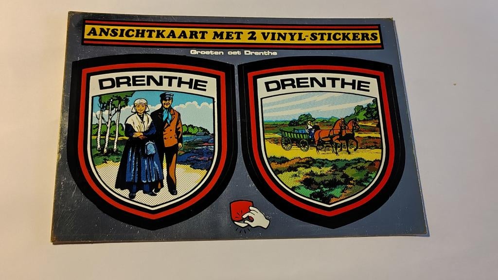 Nederland DRENTHE Sticker Ansichtkaart, Ophalen of Verzenden, 1980 tot heden, Drenthe