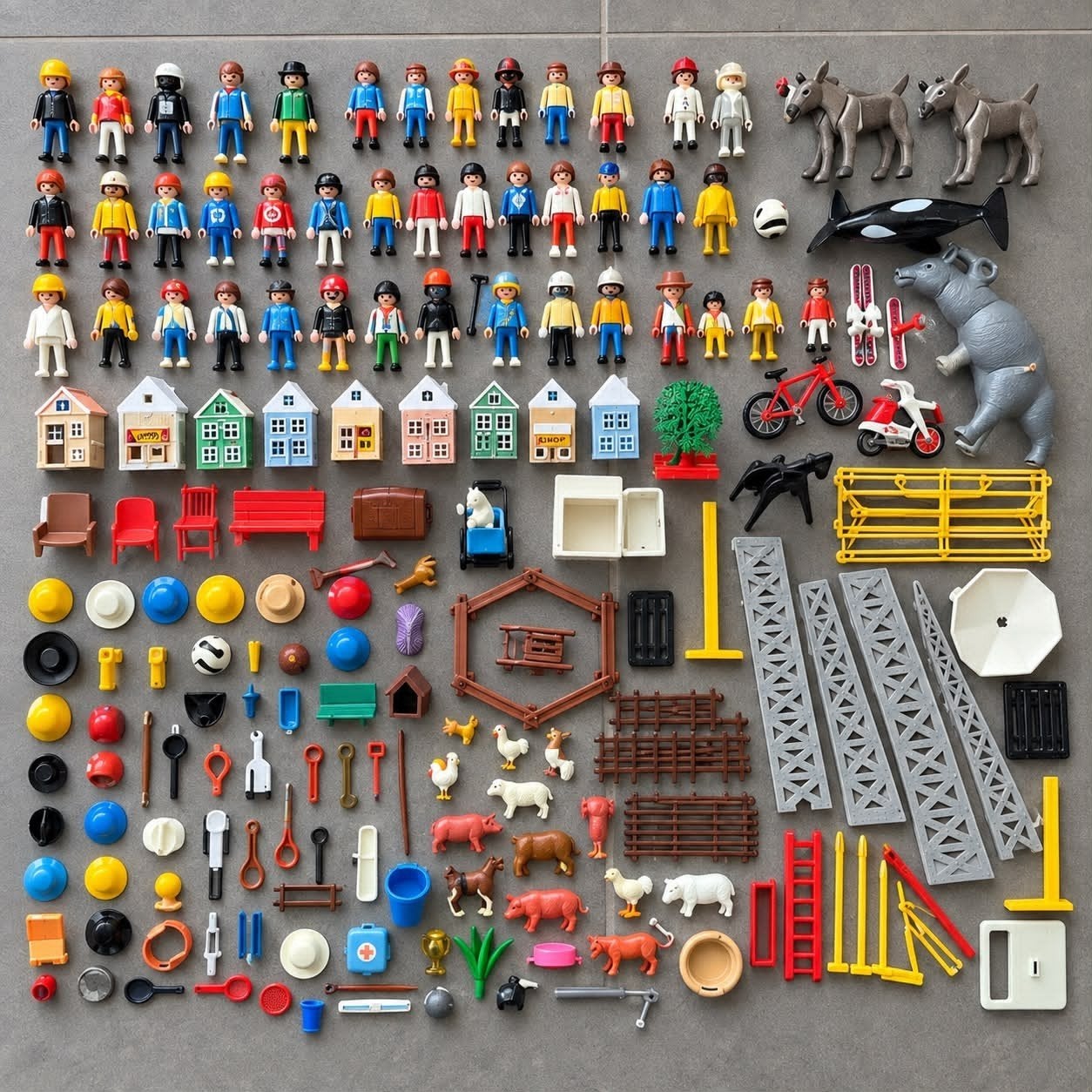 Grote Playmobil set met poppetjes, dieren en accessoires, Kinderen en Baby's, Ophalen of Verzenden