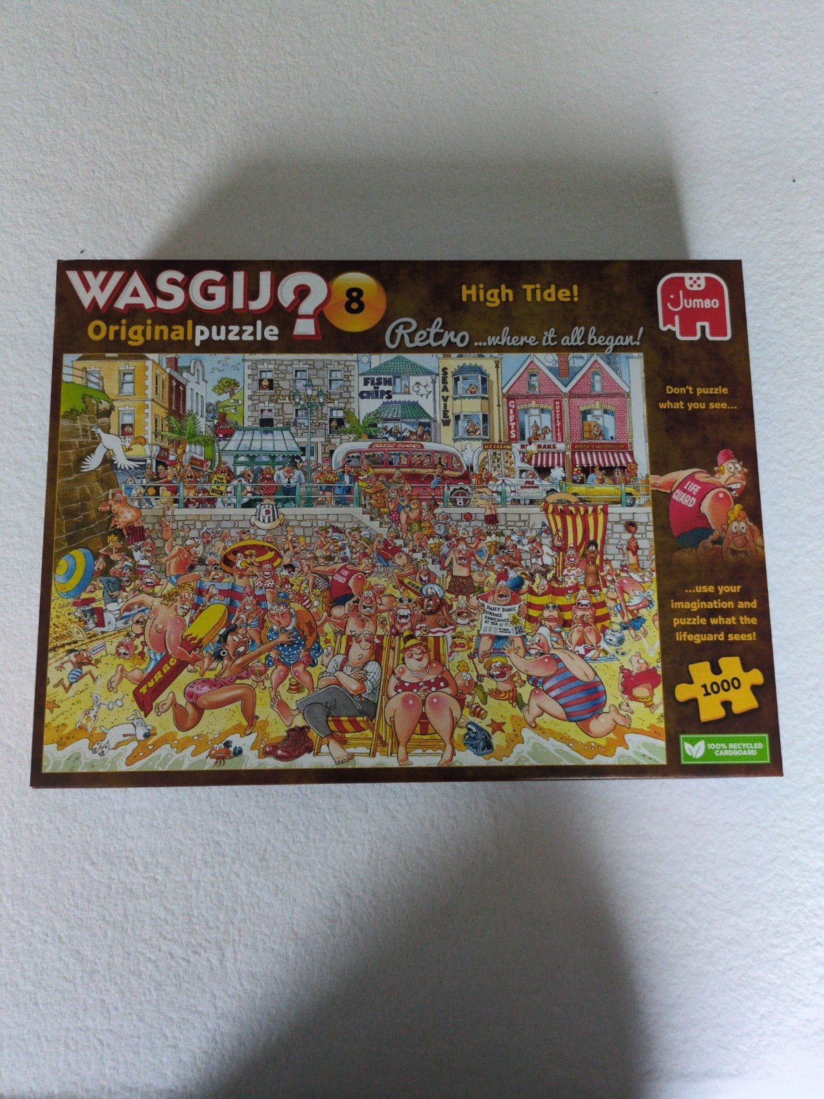 Wasgij Original 8 High Tide! Retro 1000 stukjes legpuzzel, Ophalen of Verzenden, 500 t/m 1500 stukjes, Nieuw, Legpuzzel