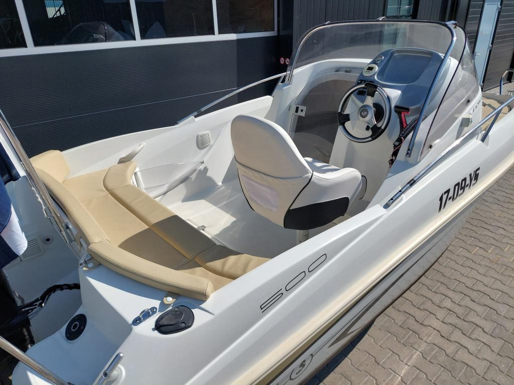 Beneteau Flyer 500 Sundeck - 50 pk Mercury, Watersport en Boten, Vis- en Consoleboten, Gebruikt, 3 tot 6 meter, 50 tot 70 pk, Polyester