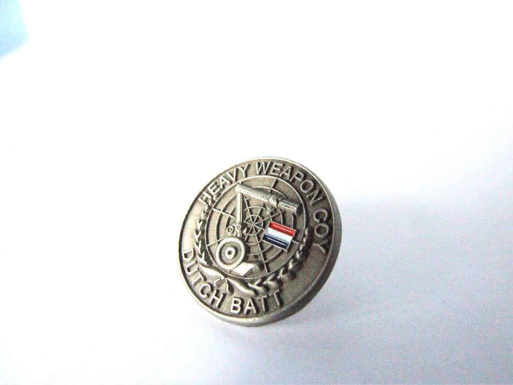 Embleem,Pin,Heavy,Weapon,Coy,Dutch,Batt, Verzenden, Landmacht, Nederland, Embleem of Badge