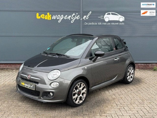Fiat 500 C 1.2 GQ Cabrio *leder *climate *two tone lak *16, Gebruikt, 4 cilinders, Cabriolet, 4 stoelen