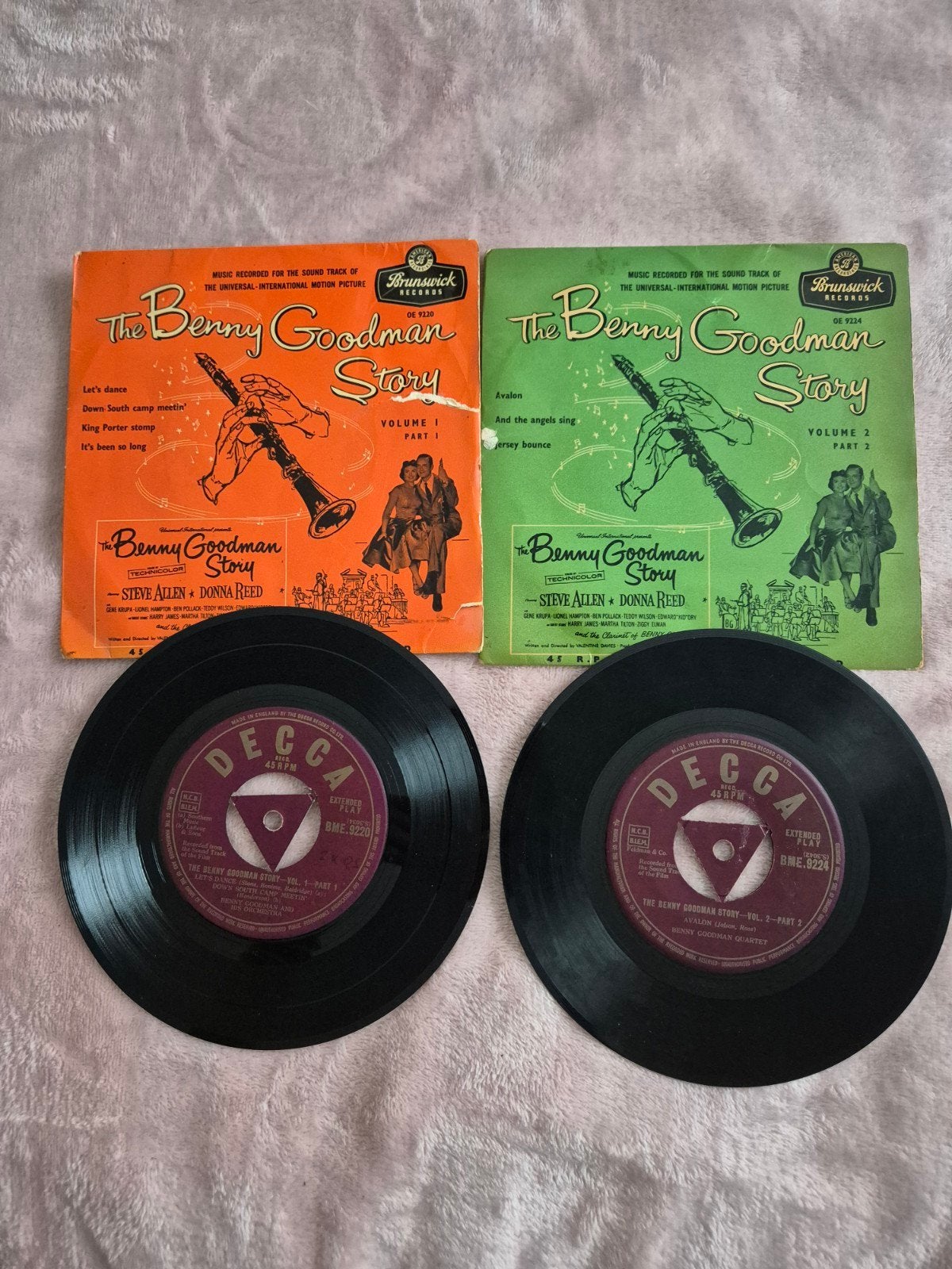 The Benny Goodman Story - Volume 1 & 2 EP's (Decca), Cd's en Dvd's, Ophalen, Gebruikt, 7 inch, EP