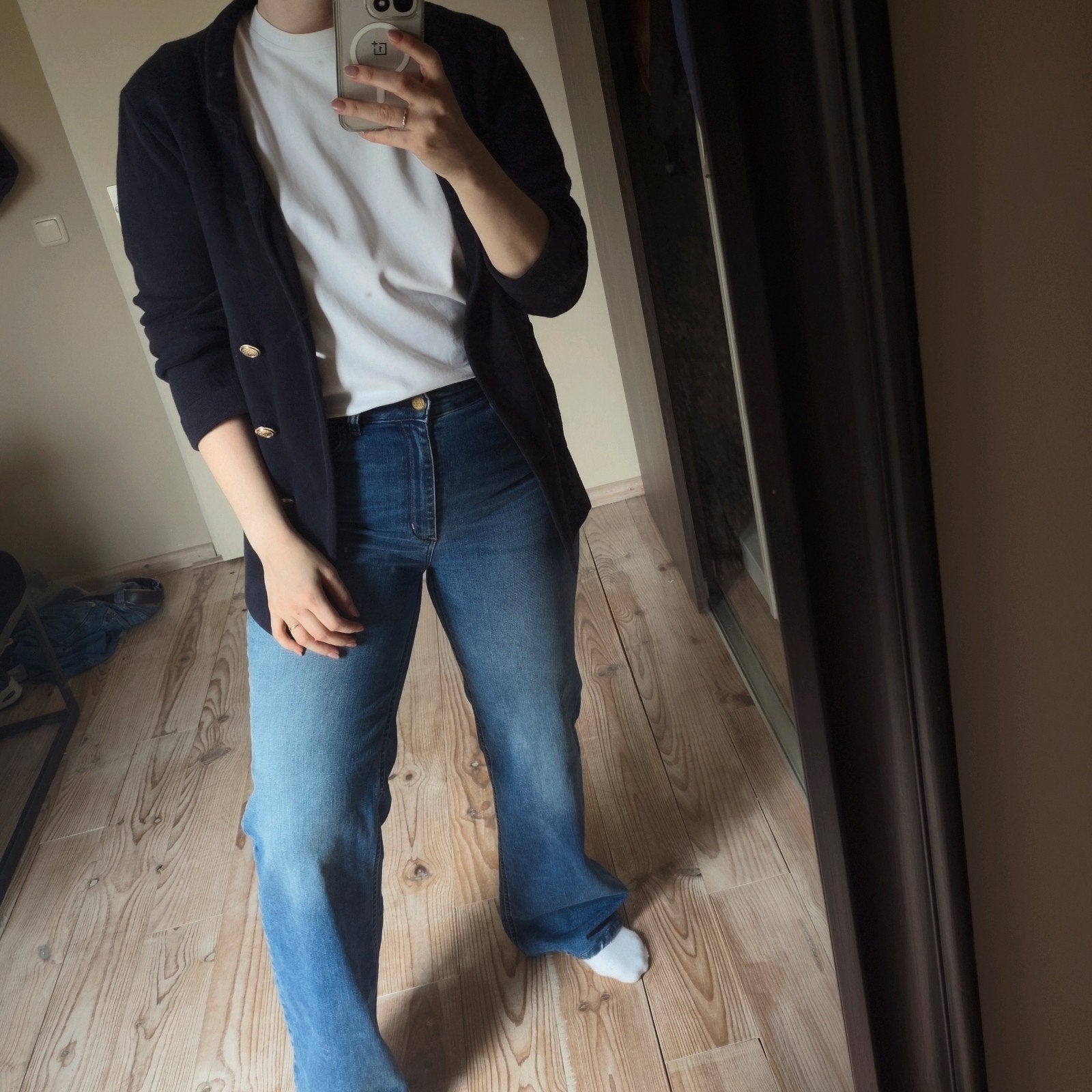 blauw vest dames M L le grand sud katoen trui, Ophalen of Verzenden, Zo goed als nieuw, Blauw