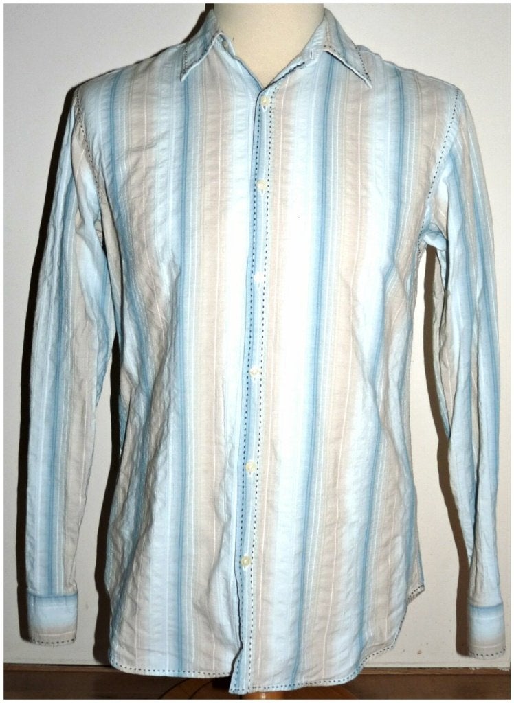 Monsoon overhemd maat M, Ophalen of Verzenden, Zo goed als nieuw, Blauw, Halswijdte 39/40 (M)