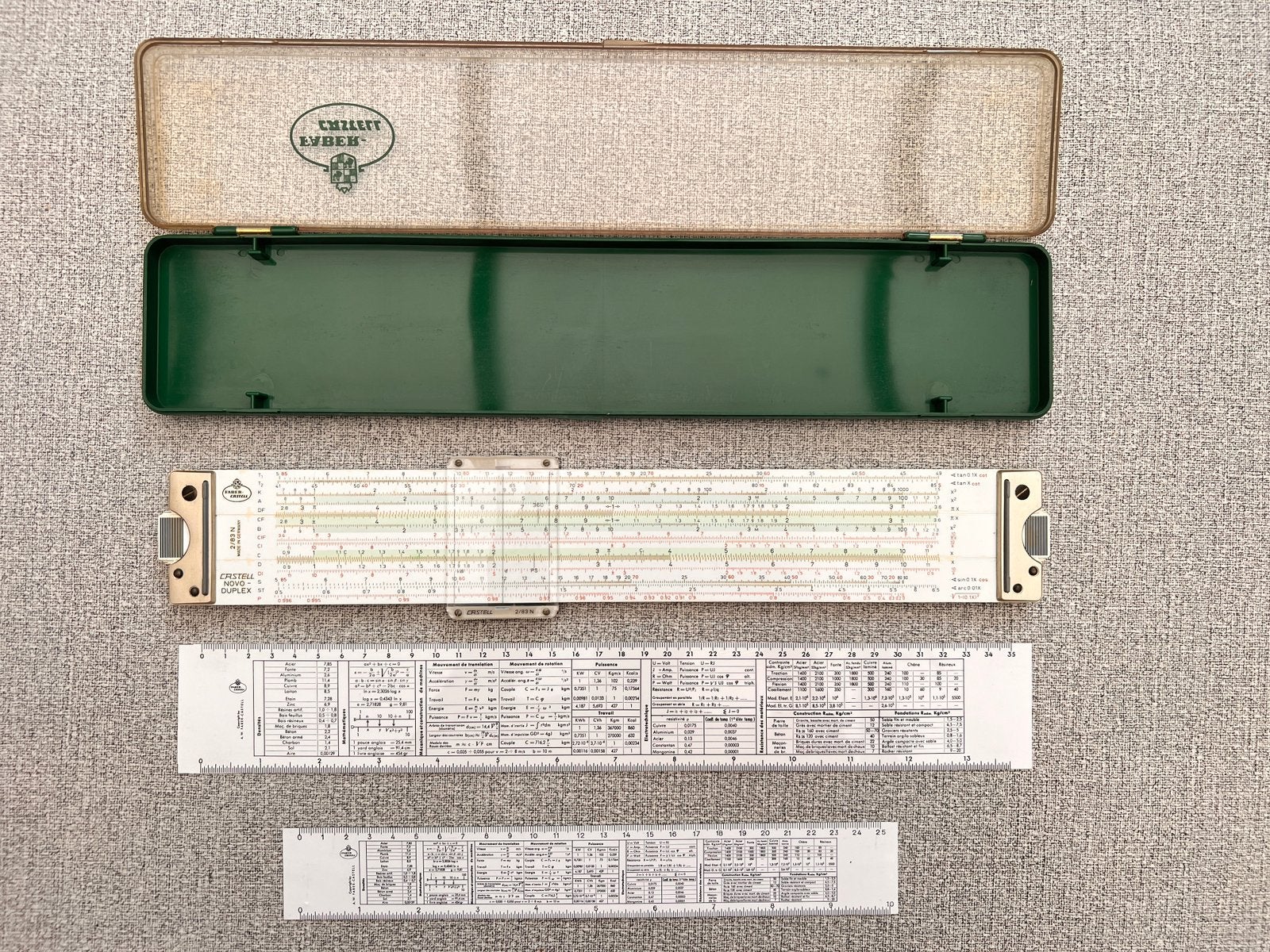 Rekenliniaal Faber-Castell Novo-Duplex 2/83N compleet, Ophalen of Verzenden