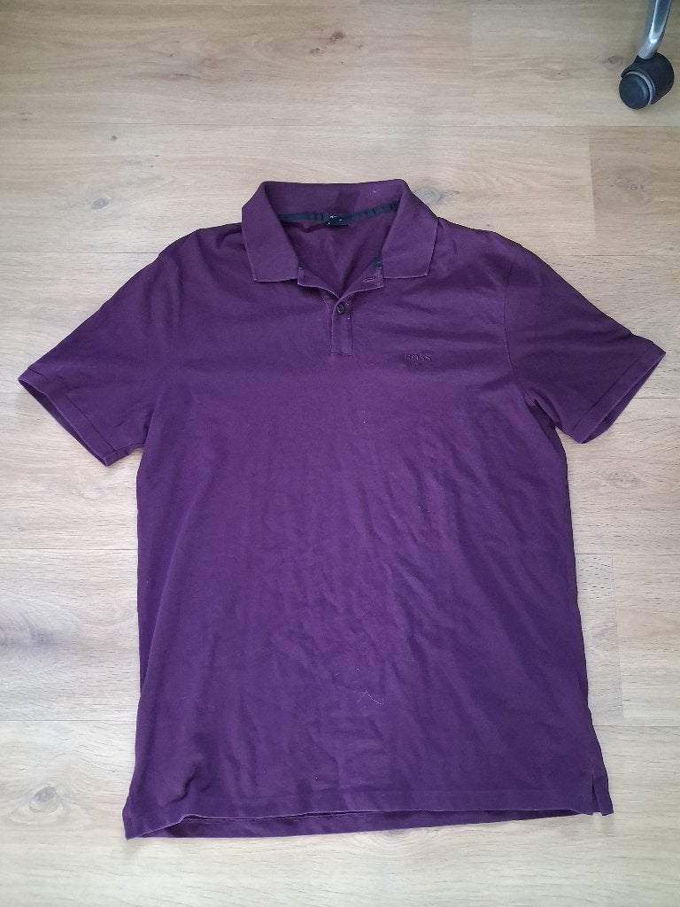 Hugo Boss Paarse Polo - Maat XL, Kleding | Heren, Polo's, Paars, Maat 56/58 (XL), Ophalen of Verzenden, Zo goed als nieuw