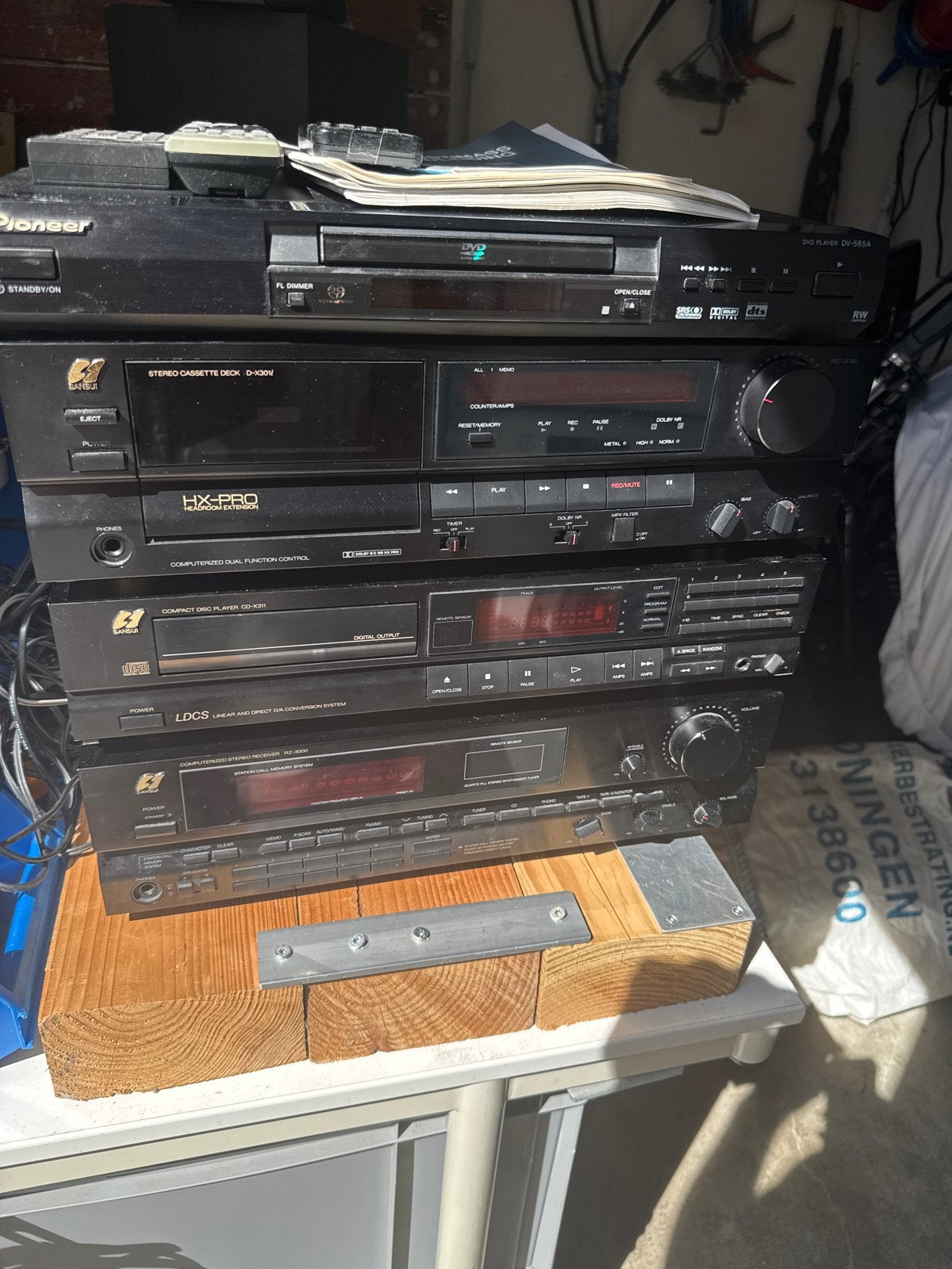 Stereo Set met Bose Speakers en Afstandsbediening, Gebruikt, Cassettedeck, Losse componenten, Ophalen