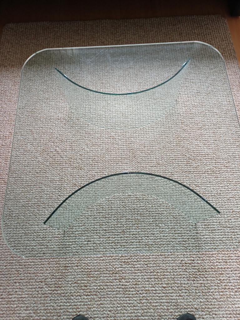 Fiam glazen salontafel, Ophalen