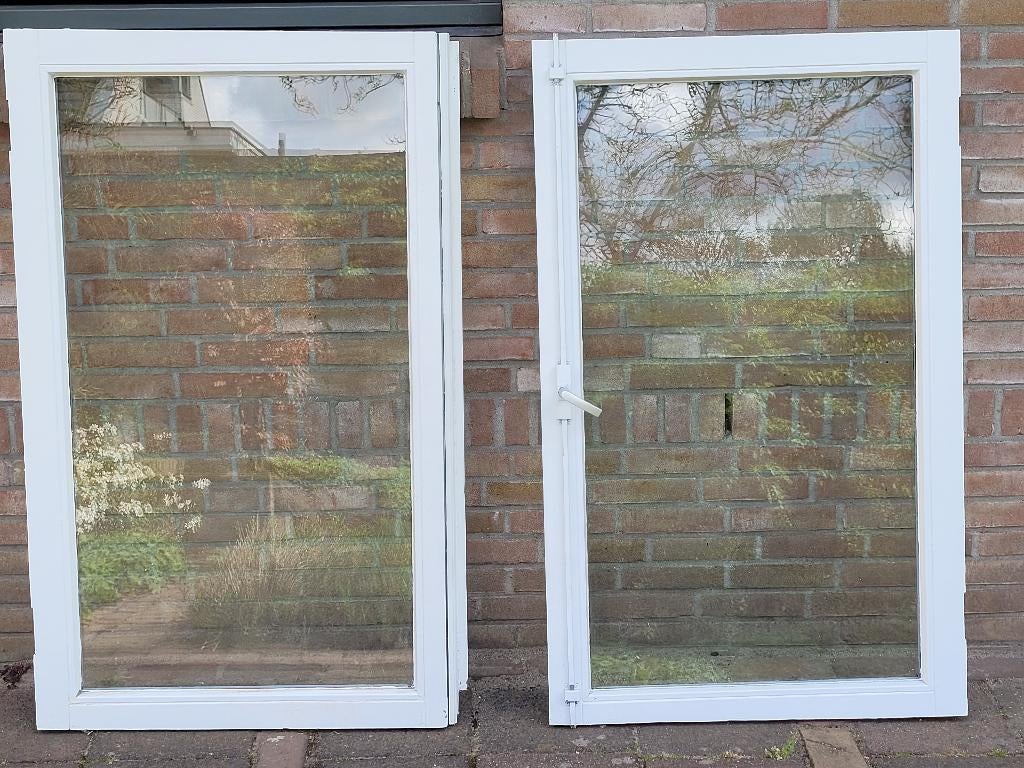 2 Ramen 1280 x 800, Ophalen, Gevelraam of Ruit, Gebruikt, Minder dan 80 cm