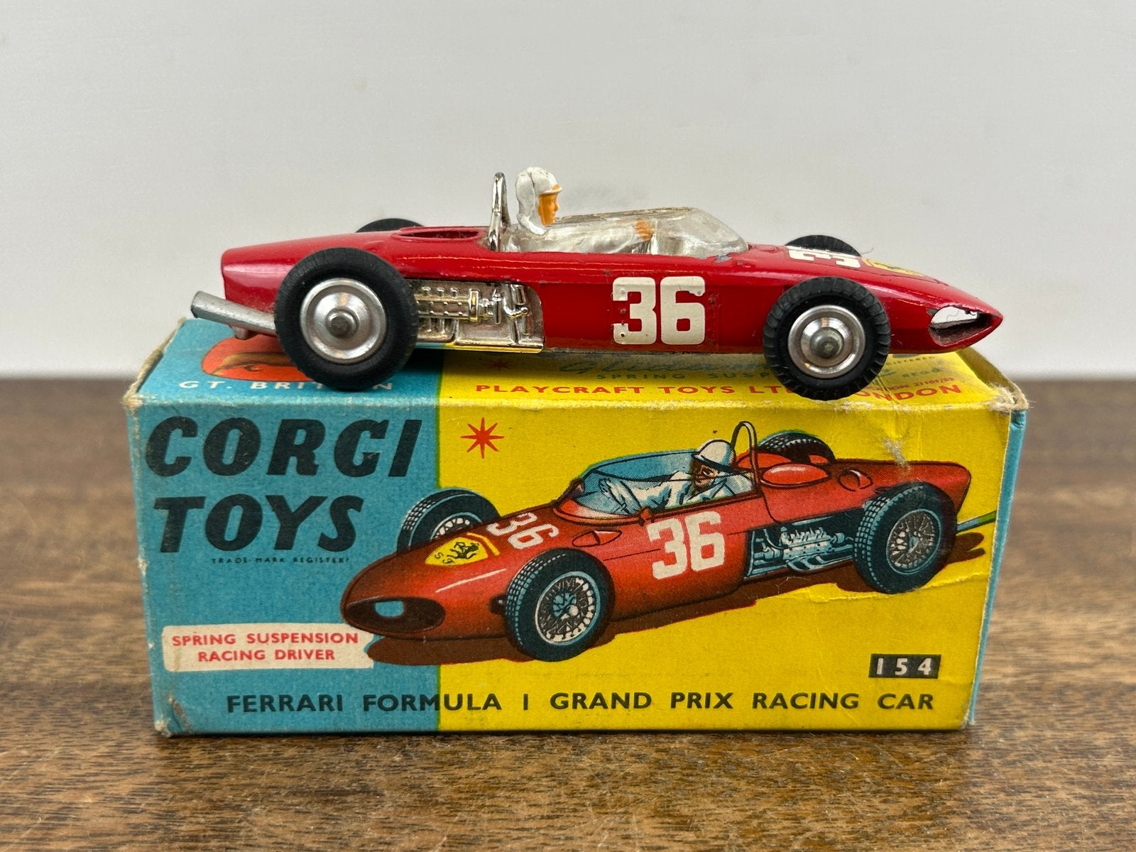 Corgi Toys 154 Ferrari Formula 1 Grand Prix Racing Car, Ophalen of Verzenden, Zo goed als nieuw, Auto, Corgi