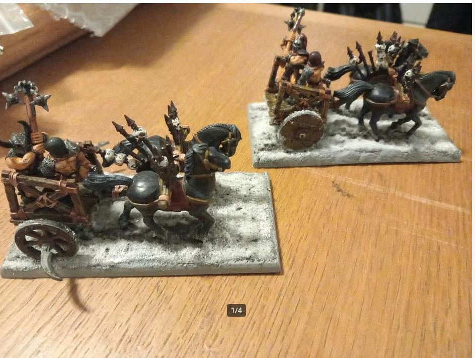 Warhammer Darkoath marauder chariots - old world - oldhammer, Met verf, Gebruikt, Figuurtje(s), Warhammer