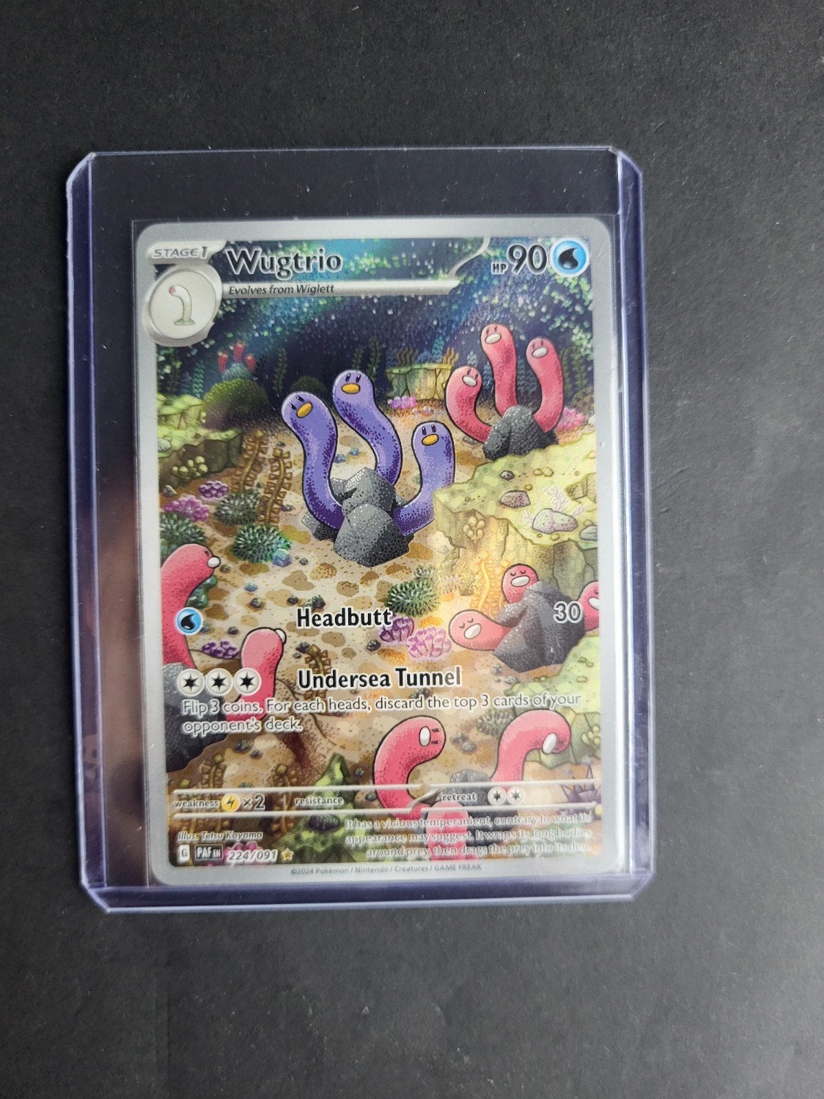 Wugtrio Pokémon Kaart - Scarlet & Violet 224/091, Verzenden, Zo goed als nieuw, Losse kaart