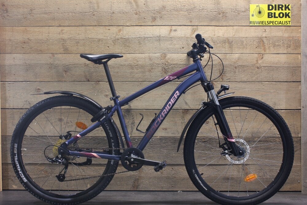 27,5 inch Rockrider ST120 Disc ATB 9v blauw + 3 mnd garantie, Fietsen en Brommers, Niet ingevuld, Gebruikt, Niet ingevuld, Niet ingevuld