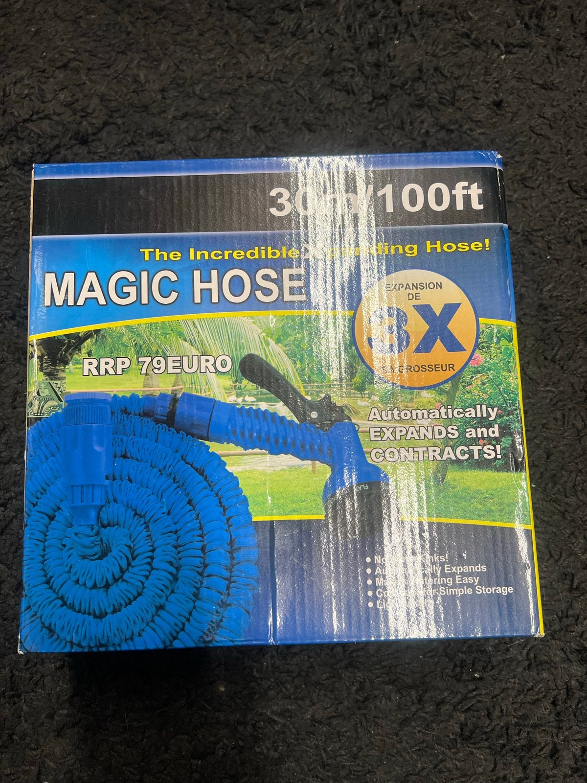 Magic Hose - Uitschuifbare Tuinslang 30m/100ft, Tuin en Terras, Ophalen of Verzenden, Nieuw, Tuinslang