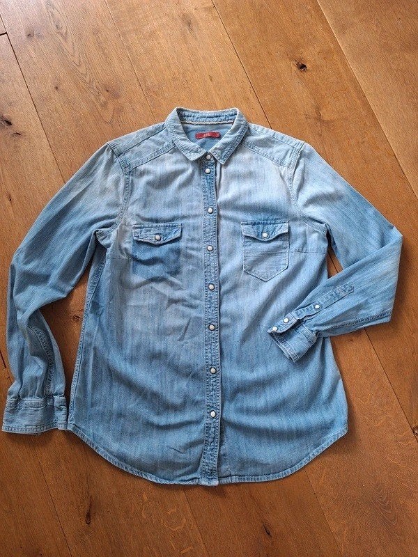 Spijkerblouse ECD by Esprit maat L, Blauw, Maat 42/44 (L), Ecd, Ophalen of Verzenden
