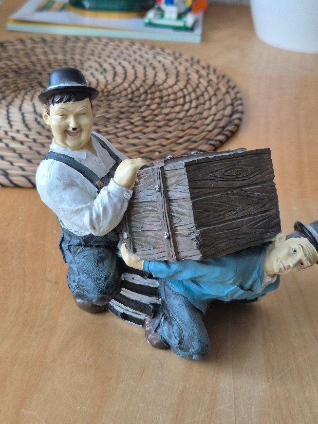 Laurel en Hardy met spaarpot, Ophalen of Verzenden, Gebruikt, Overige typen